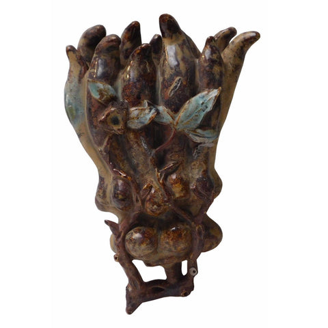 Buddha finger ceramic wall hanging vase