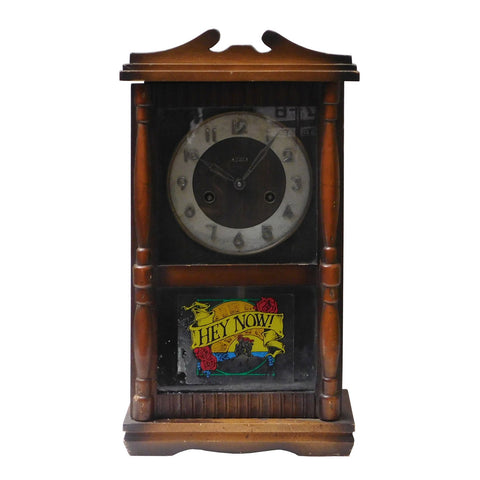 Vintage Old Shanghai European Building Style Pendulum Swing Clock