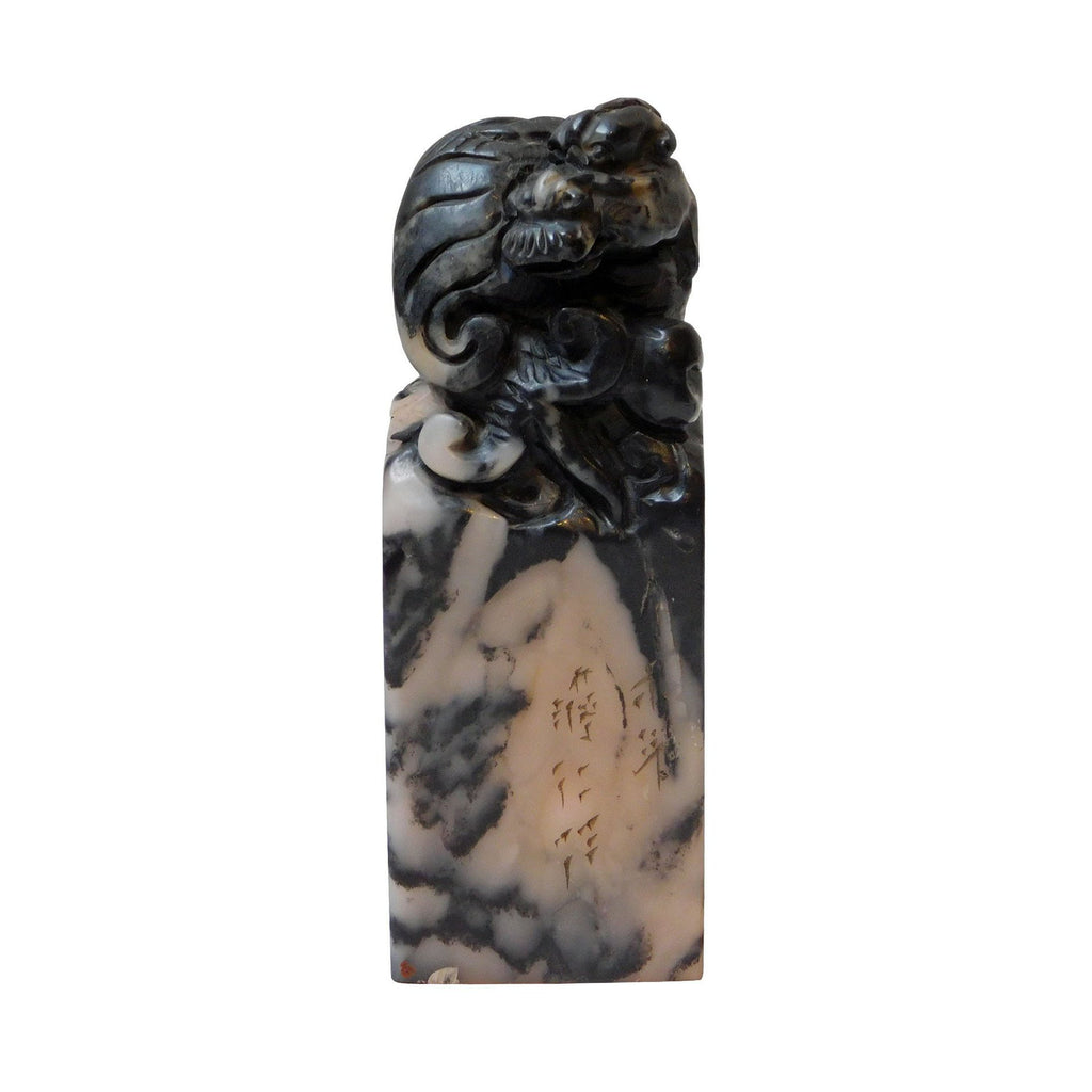 Chinese Stone Carved Mythology Flying Dragon Theme Seal Stamp Display n354S Chinese Stone Carved Mythology Flying Dragon Theme Seal Stamp Display n354S