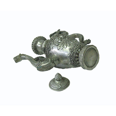 Silverware 3D Dragon and Foo Dog Object Ancient Ceremony Teapot Wine Pot n393S Silverware 3D Dragon and Foo Dog Object Ancient Ceremony Teapot Wine Pot n393S