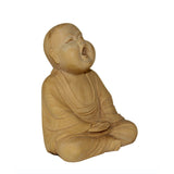 sitting wood monk