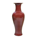 Burgundy Red tall vase