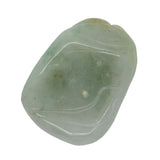 Jade Pendant Light Green Pixiu Chasing Lucky Ball With Bat and Money Figure n413S