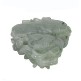Jade Pendant With Dragon On Gourd Stepping On Money, Roots and Leaf n414S