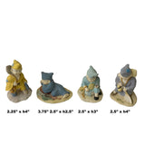 Set of 4 Chinese Ceramic Kid Buddhism Lohon Monk Figures ws1556S