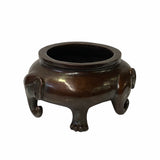 Oriental Brown Finish Metal Incense Burner Elephant Head Accent ws1580S