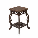 4.25" Chinese Brown Wood Square Tall Table Top Stand Display Easel ws1615BS