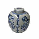 Hand-paint Family Graphic Blue White Porcelain Ginger Jar ws1747S