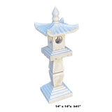 Zen Oriental Style White Marble Tower Stone Garden Lantern cs7027S