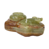 Natural Stone Carved Ox with Dipping Well Fengshui Display Figure ws1760S