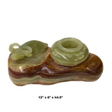 Natural Stone Carved Ox with Dipping Well Fengshui Display Figure ws1760S