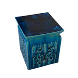 Chinese Ceramic Square Turquoise Green RuYi Garden Stand Table cs6997S