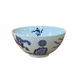 Chinese Blue & White Porcelain Hand Painted Dragon Phoenix Bowl ws1535S