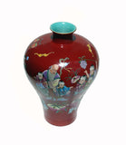 Chinese longevity painting ceramic vase