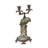 Vintage Handmade Ceramic Parrot Figure Candle Holder ws1641S