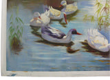Oil Paint Canvas Art Ducks Family Wall Decor Painting cs320S