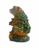 Handmade Chinese Ceramic Zodiac Feng Shui Fortune Mouse Rat With Ancient Money Figure cs602-2y