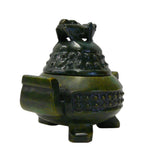 Oriental Stone Carved Round Incense Container