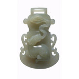 White Jade Belt Buckle Hook Plate With Fortune Pixie Catching Luyi Cloud s1551NS