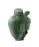 Carved Chinese Green Jade Snuff Bottle With Luyi, Money And Lucky Bat s1616NS