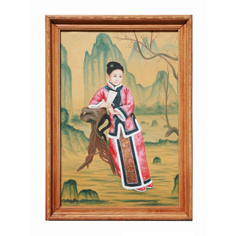 Chinese lady portrait oil painting