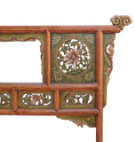Vintage Chinese Floral Carved Wood Screen Dress Hanger s1944S