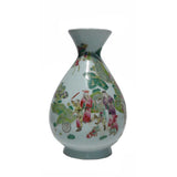 Porcelain White Base Scenery Vase