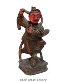 Hand carved Asian Heaven Soldier Travel With Fire Wheel