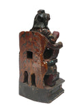 Chinese antique wood heaven soldier statue