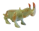 Chinese Jade Stone Carved Rhino Display Figure ss750S