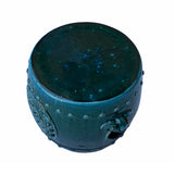 Chinese Ceramic Round Green Dragon Garden Stool Stand Table ws1696S