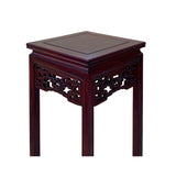 Oriental Square Red Brown Mahogany Stain Plant Stand Pedestal Table ws1608S