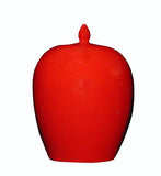 Simple Modern Handmade Plain Solid Red Glaze Porcelain Vase Jar vs012S Red