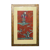 Antique embroidery painting