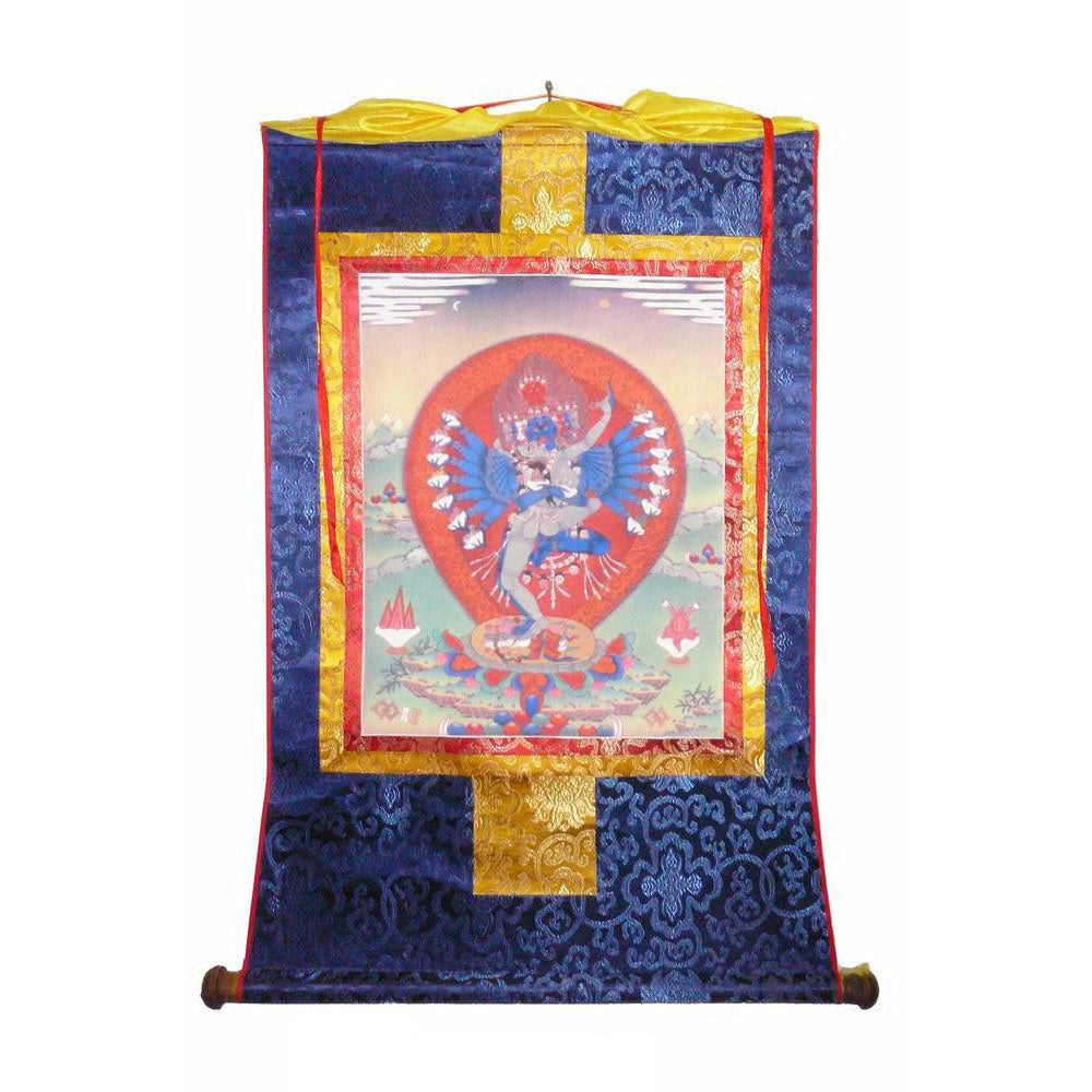 Tibetan Print Fabric Trim Deity Art Wall Scroll Thangka vs530 w551S Tibetan Print Fabric Trim Deity Art Wall Scroll Thangka vs530 w551S
