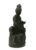 Tan wood Kwan Yin statue