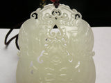 Chinese Jade Carved Double Phoenix Plaque vs962S