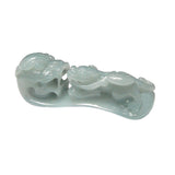 Chinese Jade Tabletop Figure With Zodiac Dragon And Pixie On Luyi Platform vs963NS