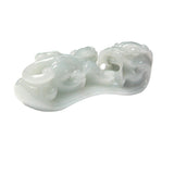 Chinese Jade Tabletop Figure With Zodiac Dragon And Pixie On Luyi Platform vs963NS