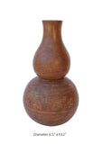 Solid Wood Handmade Chinese Gourd (Hu-Lu) a Good Luck Feng Shui Display w181S