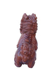 wood carved feng shui dragon statue