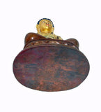 bronze Buddha on lotus base