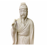 Chinese Off-white Porcelain Old Man Dressing Figure ws1667S