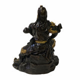 Chinese Handmade Metal Guan Yu Zheng Fei General Quan Statue ws1699S