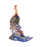 glass peacock statue 