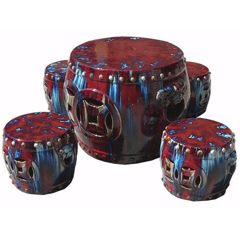 ceramic garden stool and stool set