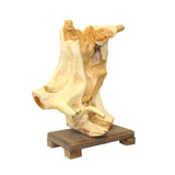 Chinese Cypress Wood Carved Irregular Shape Happy Buddha Statue ws1003S