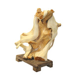 Chinese Cypress Wood Carved Irregular Shape Happy Buddha Statue ws1003S