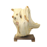 Chinese Cypress Wood Carved Irregular Shape Happy Buddha Statue ws1003S
