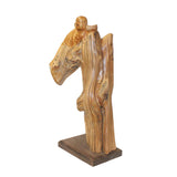 Chinese Cypress Wood Carved Irregular Shape Happy Buddha Statue ws1004S